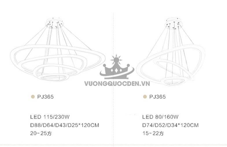 Đèn thả led vòng tròn sáng tạo  PJ365-8